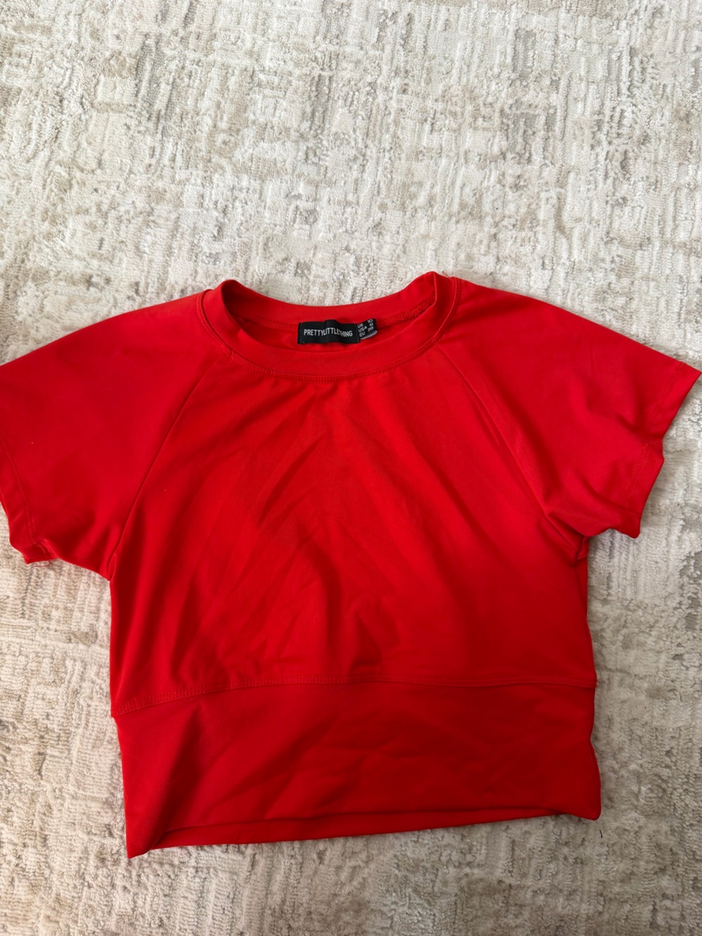 PrettyLittleThing Red Short Sleeve Crewneck Tee